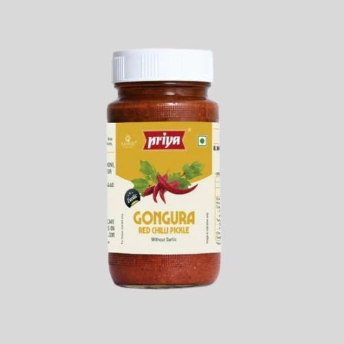 Priya - Gongura + Red Chilli W/O garlic pickle - 300g