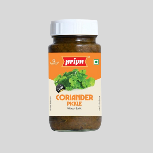 Priya - Coriander W/O garlic pickle - 300g