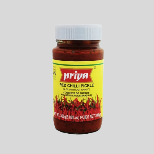 Priya - Red Chilli W/O garlic pickle - 300g
