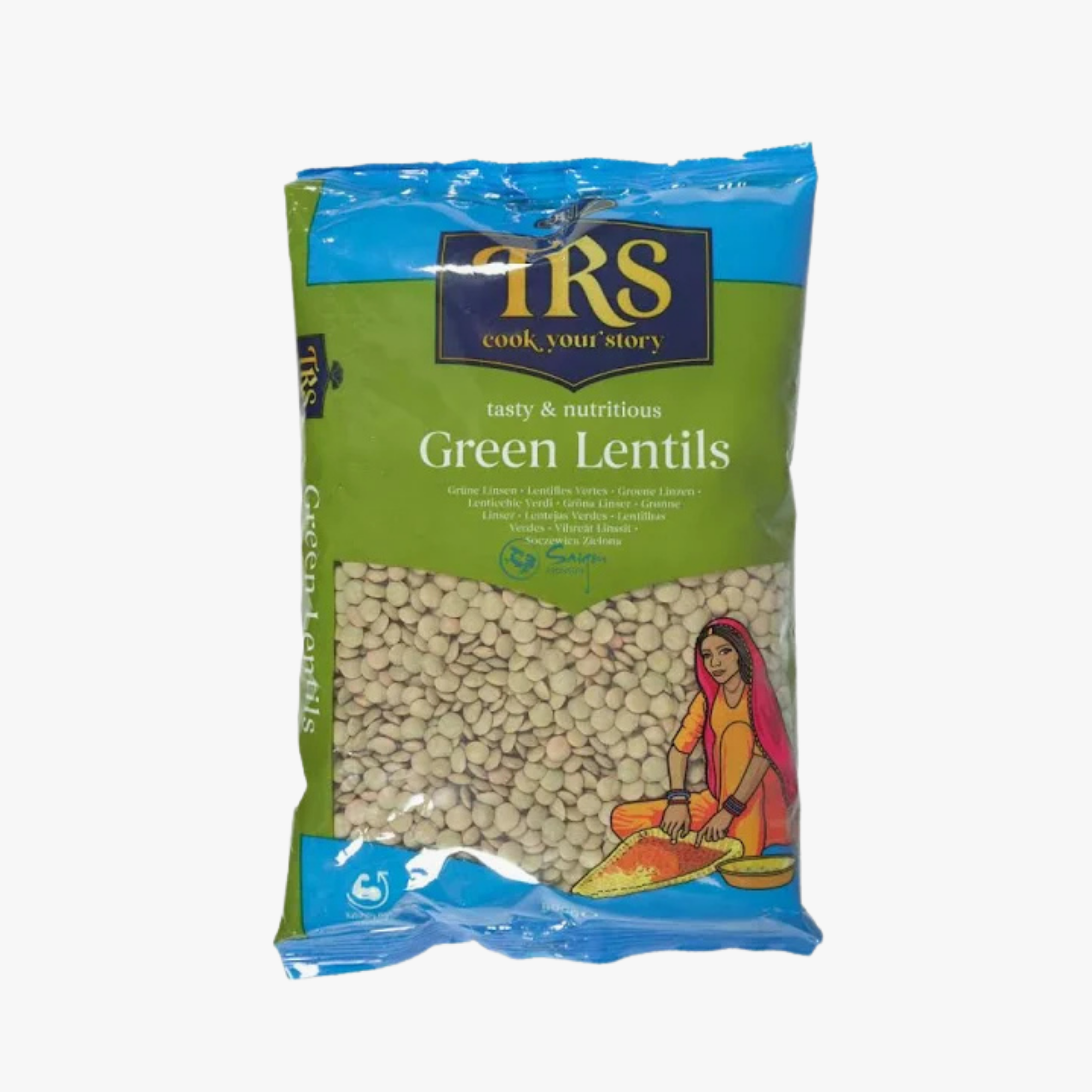 TRS Masoor Green Whole(Grüne ganze Linsen) - 500gm