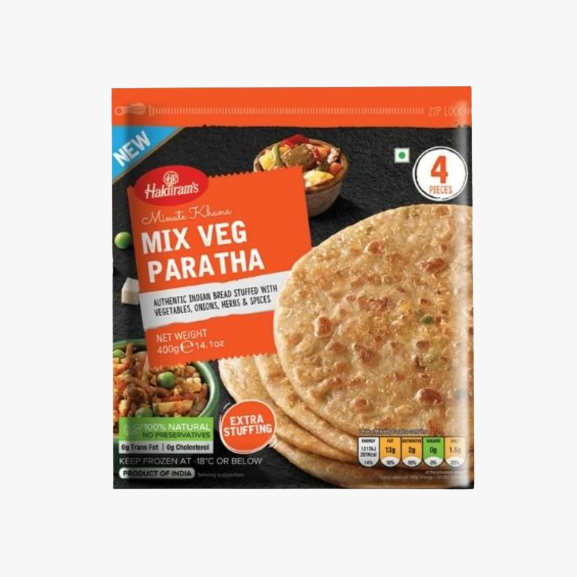 Haldiram Froz Mix Veg. Paratha - 400gm